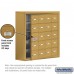 Salsbury Cell Phone Storage Locker - with Front Access Panel - 5 Door High Unit (8 Inch Deep Compartments) - 20 A Doors (19 usable) - Gold - Surface Mounted - Master Keyed Locks